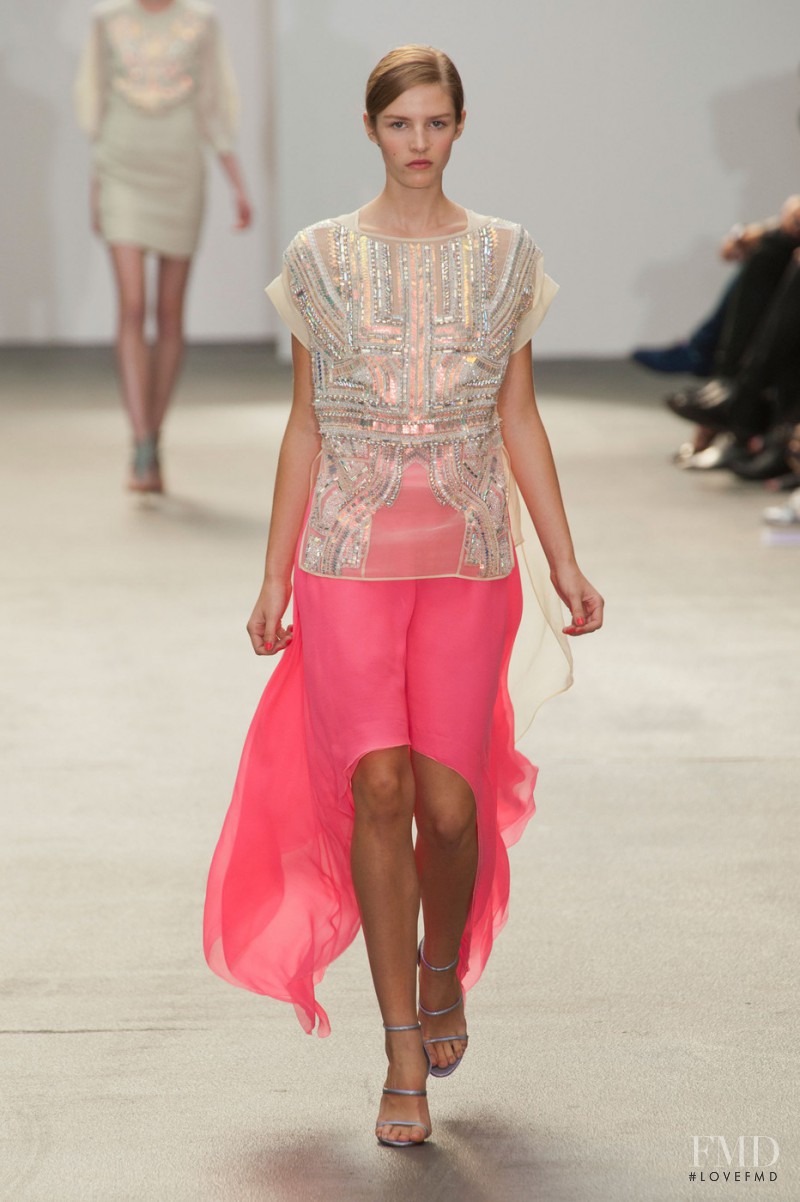 Asia Piwka featured in  the Antonio Berardi fashion show for Spring/Summer 2013