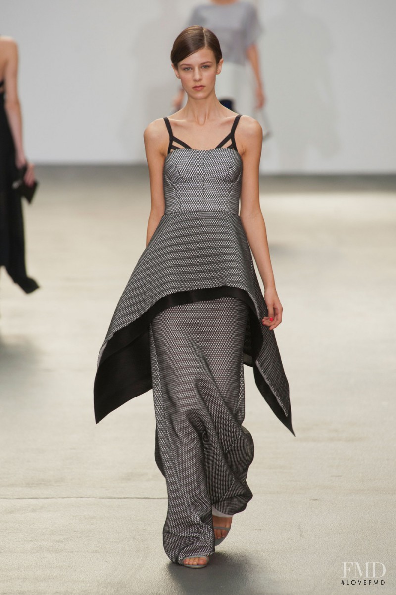 Kayley Chabot featured in  the Antonio Berardi fashion show for Spring/Summer 2013