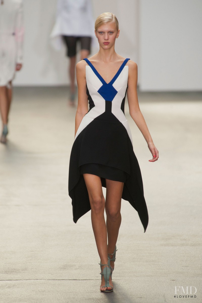 Juliana Schurig featured in  the Antonio Berardi fashion show for Spring/Summer 2013