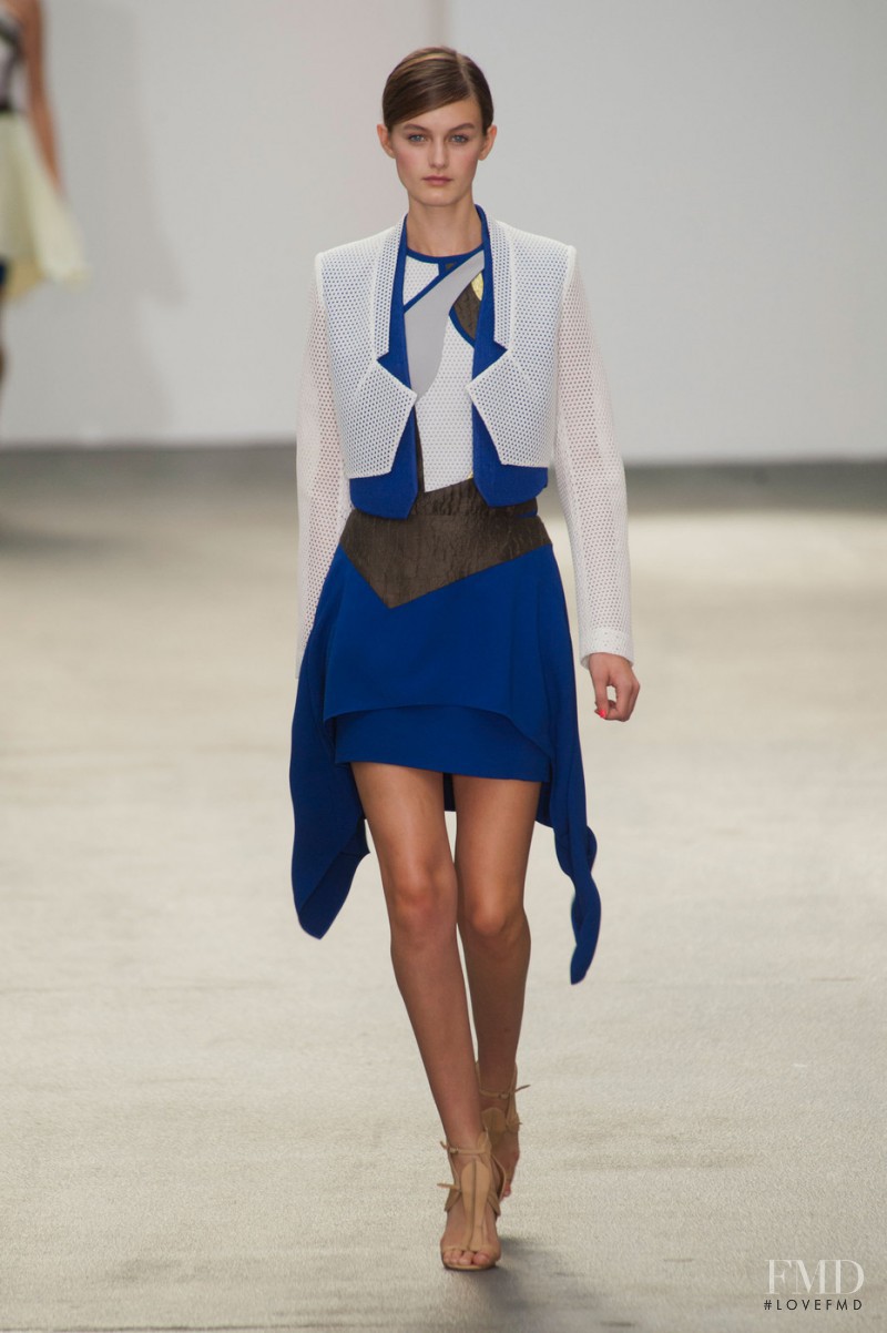 Andie Arthur featured in  the Antonio Berardi fashion show for Spring/Summer 2013