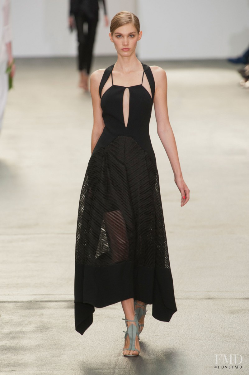 Irina Nikolaeva featured in  the Antonio Berardi fashion show for Spring/Summer 2013