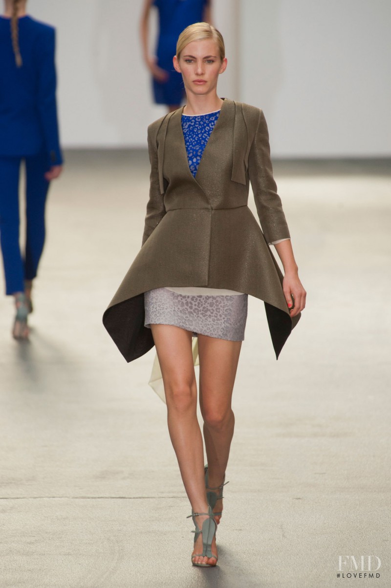 Emily Baker featured in  the Antonio Berardi fashion show for Spring/Summer 2013