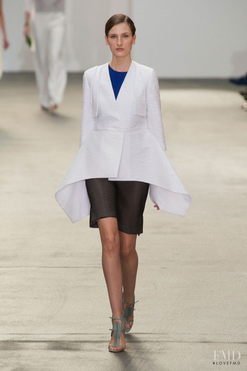 Katia Selinger featured in  the Antonio Berardi fashion show for Spring/Summer 2013