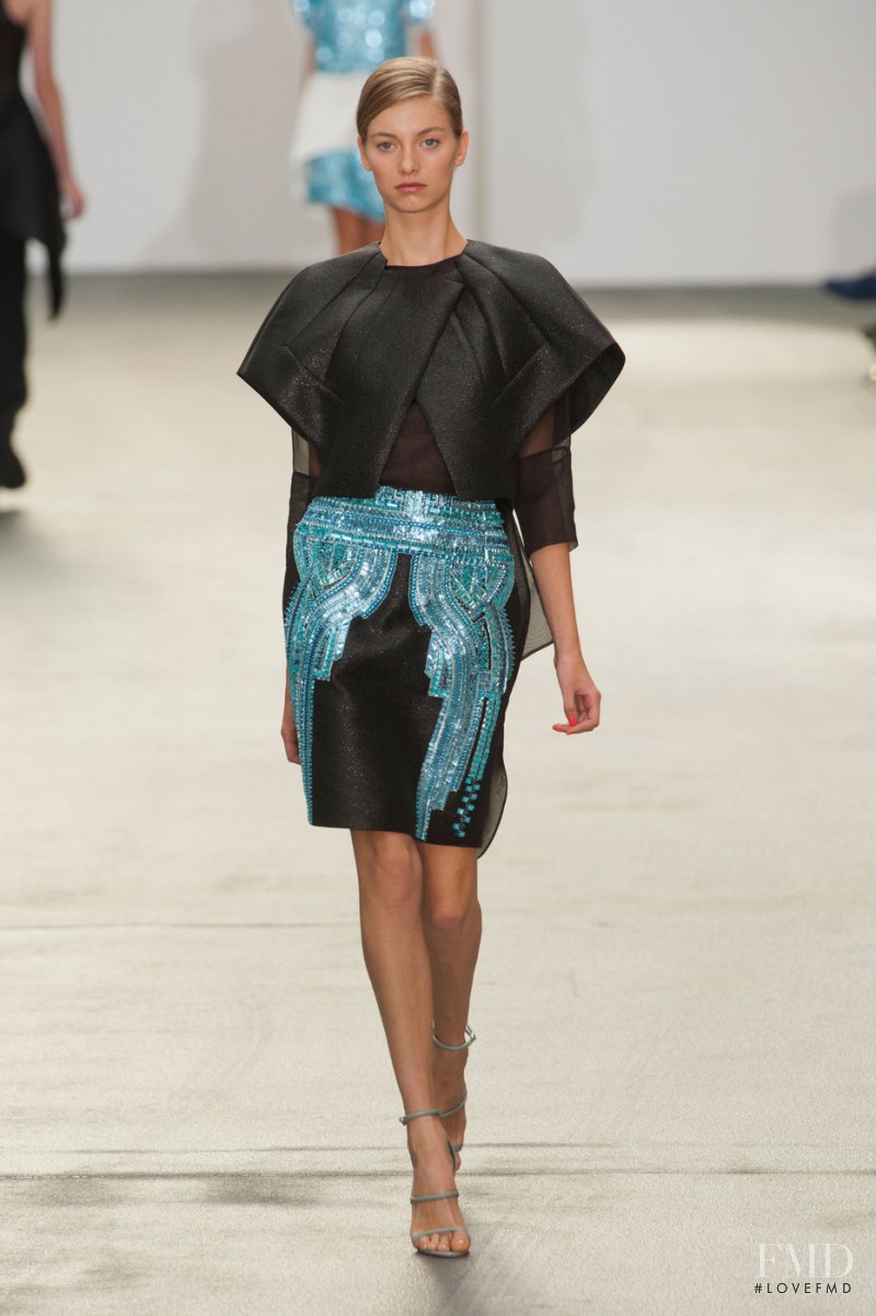 Iris van Berne featured in  the Antonio Berardi fashion show for Spring/Summer 2013