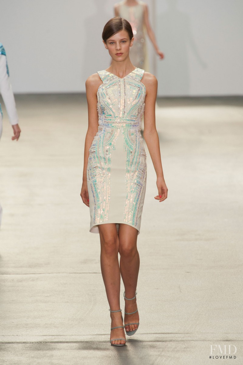 Kayley Chabot featured in  the Antonio Berardi fashion show for Spring/Summer 2013