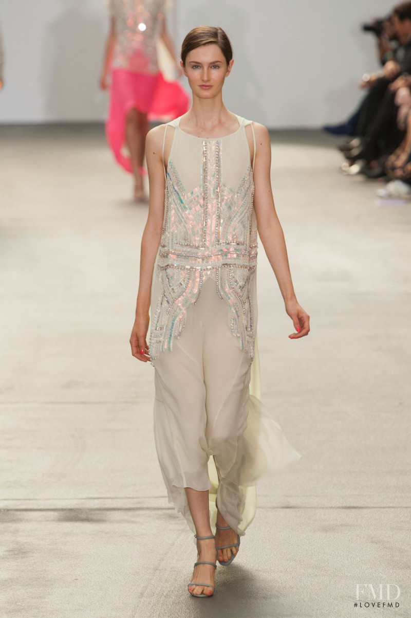 Mackenzie Drazan featured in  the Antonio Berardi fashion show for Spring/Summer 2013