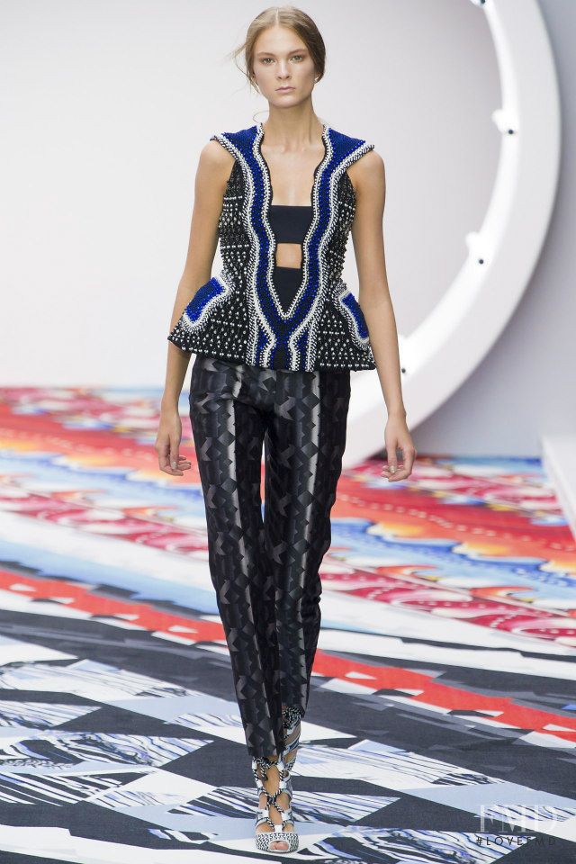 Irina Kulikova featured in  the Peter Pilotto fashion show for Spring/Summer 2013