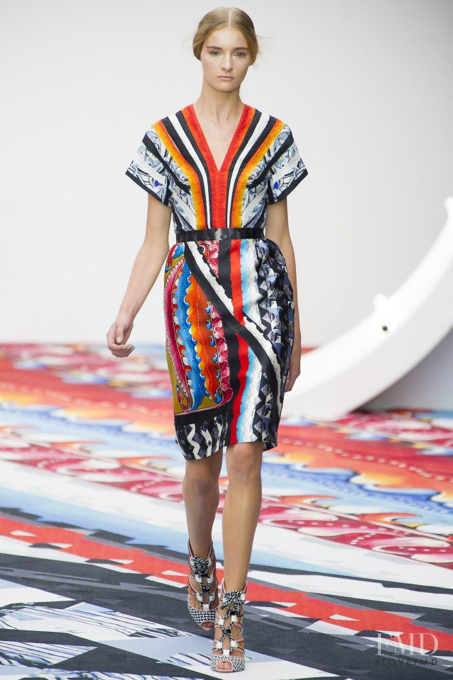 Marine Van Outryve featured in  the Peter Pilotto fashion show for Spring/Summer 2013