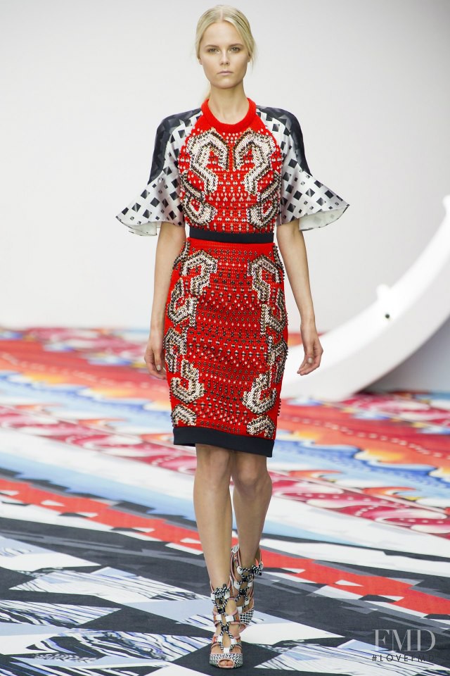 Josefine Nielsen featured in  the Peter Pilotto fashion show for Spring/Summer 2013