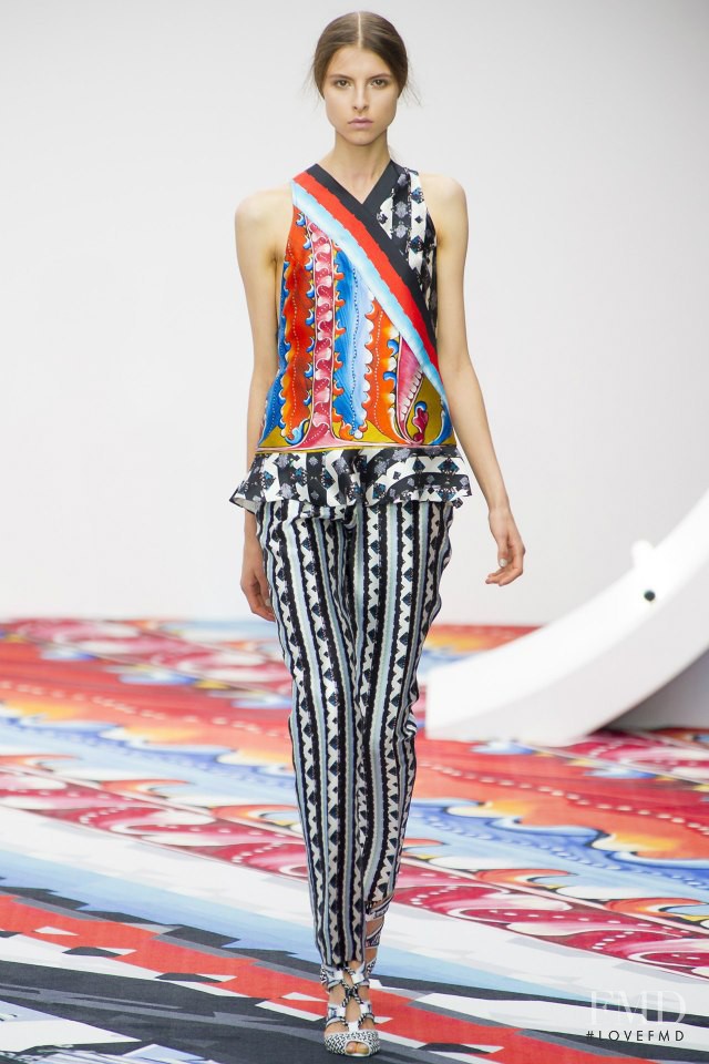 Isaac Lindsay featured in  the Peter Pilotto fashion show for Spring/Summer 2013