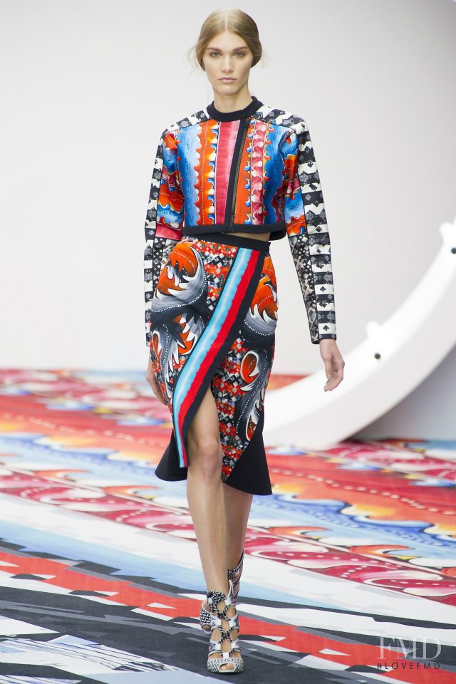 Irina Nikolaeva featured in  the Peter Pilotto fashion show for Spring/Summer 2013