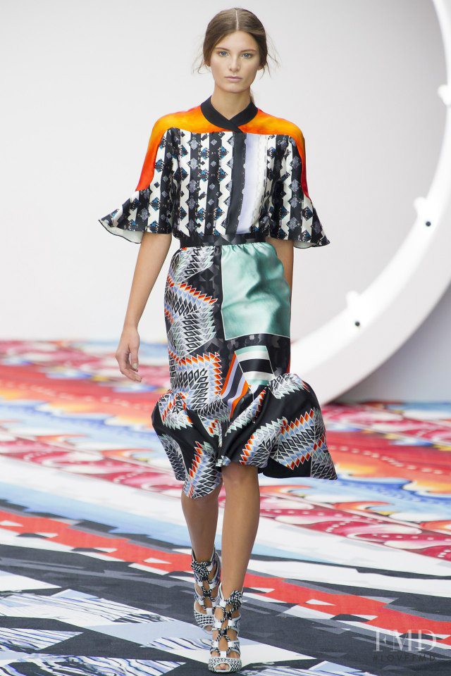 Ava Smith featured in  the Peter Pilotto fashion show for Spring/Summer 2013