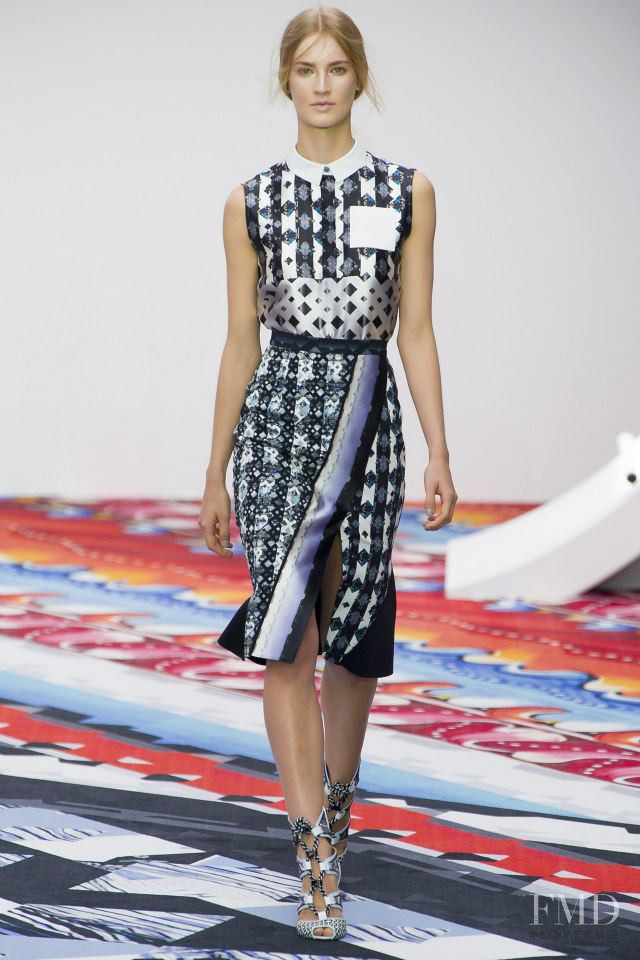 Michon van As featured in  the Peter Pilotto fashion show for Spring/Summer 2013