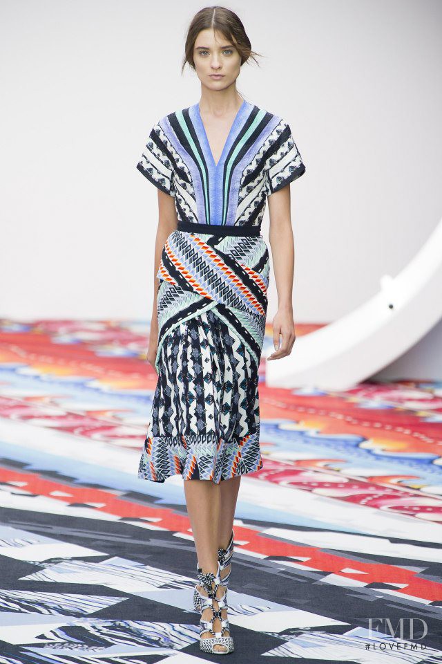 Carolina Thaler featured in  the Peter Pilotto fashion show for Spring/Summer 2013