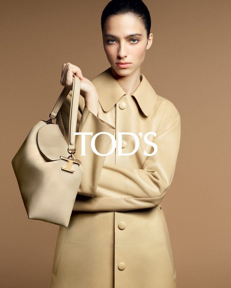 Loli Bahia featured in  the Tod\'s advertisement for Pre-Spring 2024