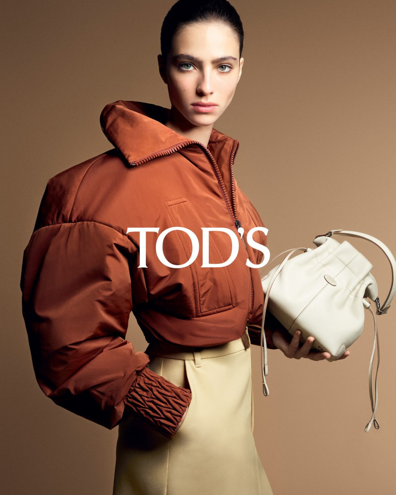 Loli Bahia featured in  the Tod\'s advertisement for Pre-Spring 2024
