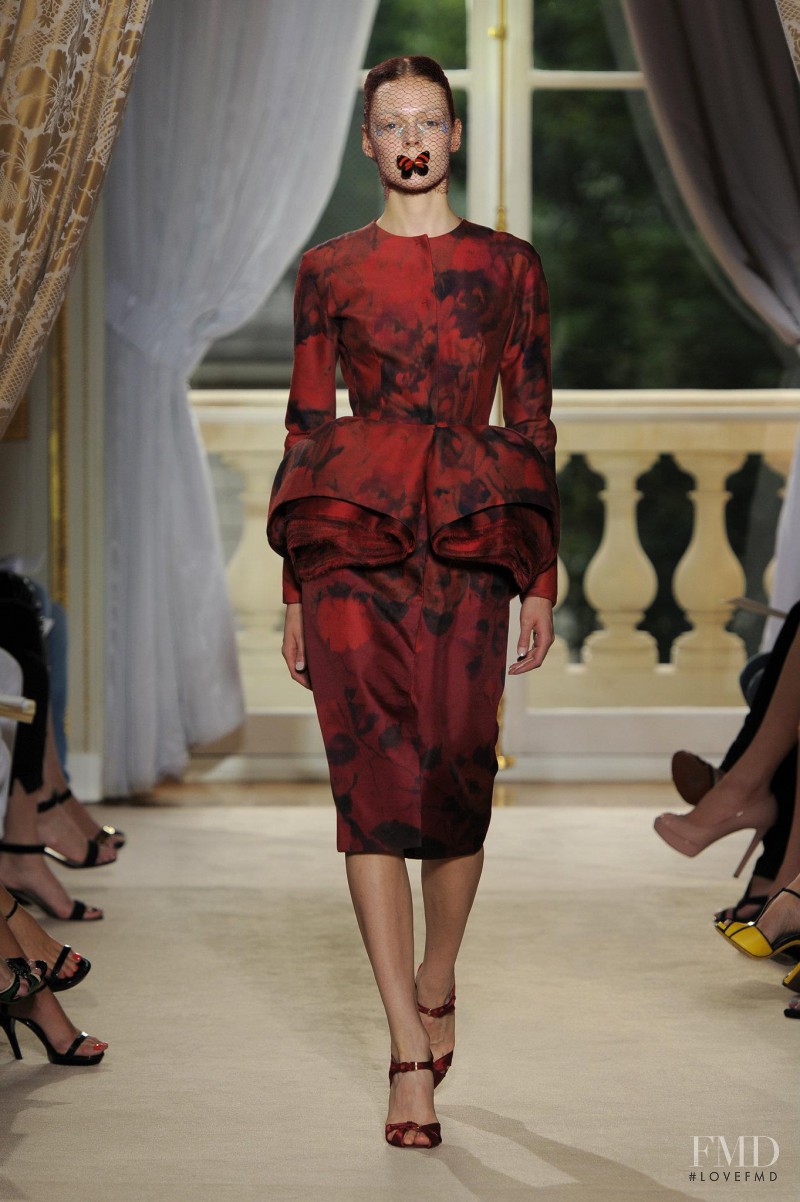 Kinga Rajzak featured in  the Giambattista Valli Haute Couture fashion show for Autumn/Winter 2012