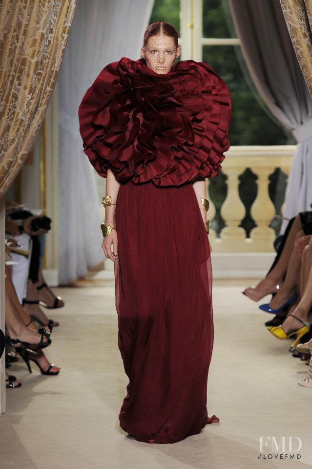 Irina Nikolaeva featured in  the Giambattista Valli Haute Couture fashion show for Autumn/Winter 2012