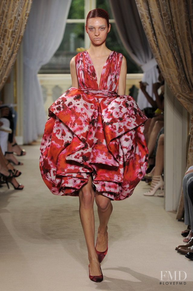 Magda Laguinge featured in  the Giambattista Valli Haute Couture fashion show for Autumn/Winter 2012