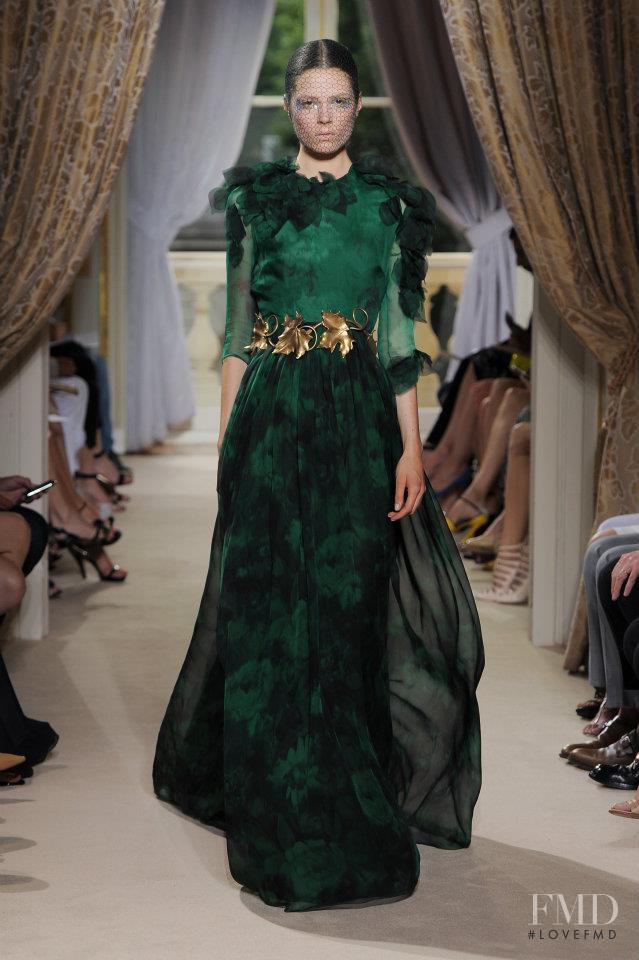 Caroline Brasch Nielsen featured in  the Giambattista Valli Haute Couture fashion show for Autumn/Winter 2012