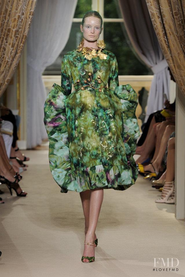 Maud Welzen featured in  the Giambattista Valli Haute Couture fashion show for Autumn/Winter 2012