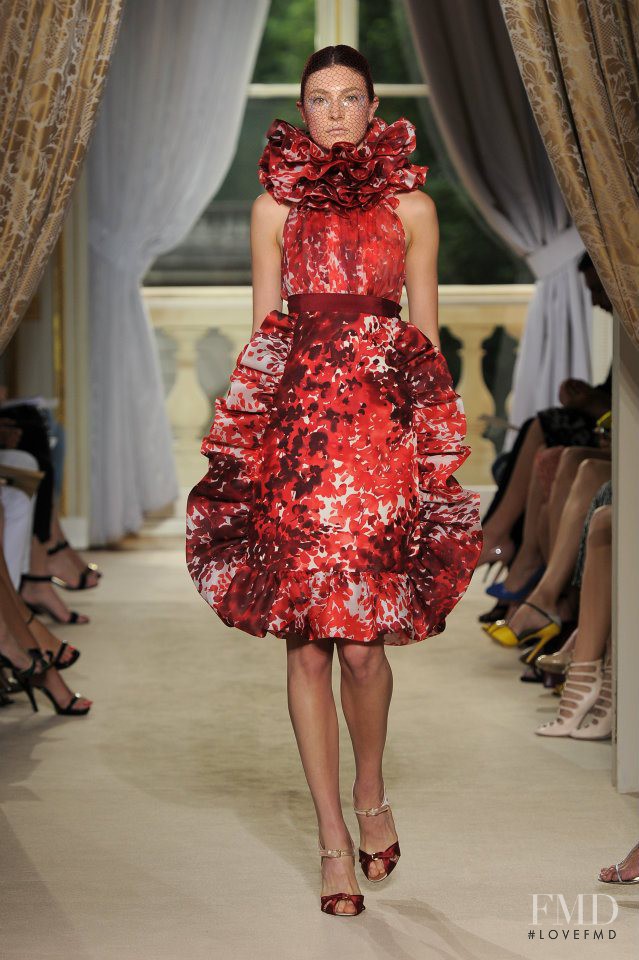 Jacquelyn Jablonski featured in  the Giambattista Valli Haute Couture fashion show for Autumn/Winter 2012