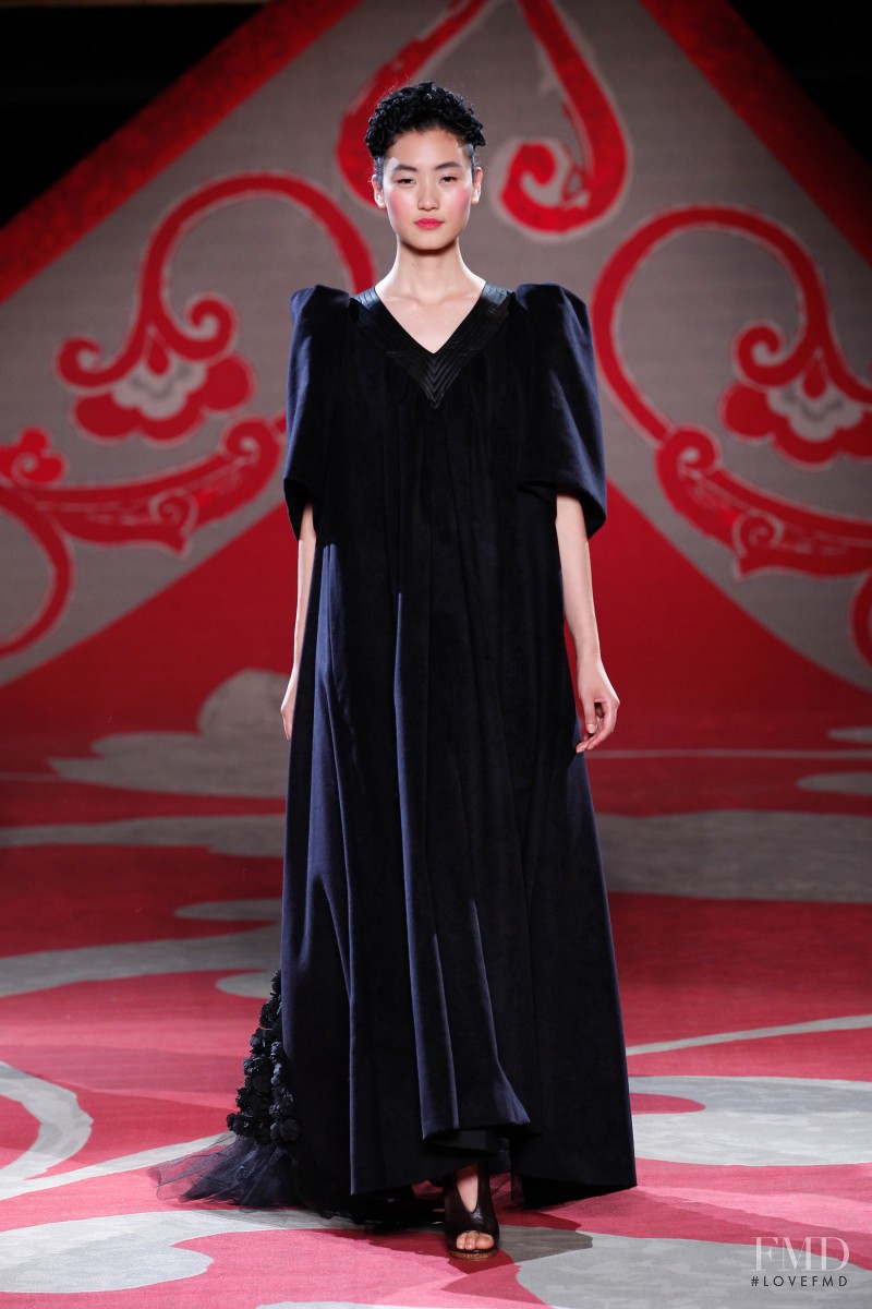 Lina Zhang featured in  the Ulyana Sergeenko fashion show for Autumn/Winter 2012