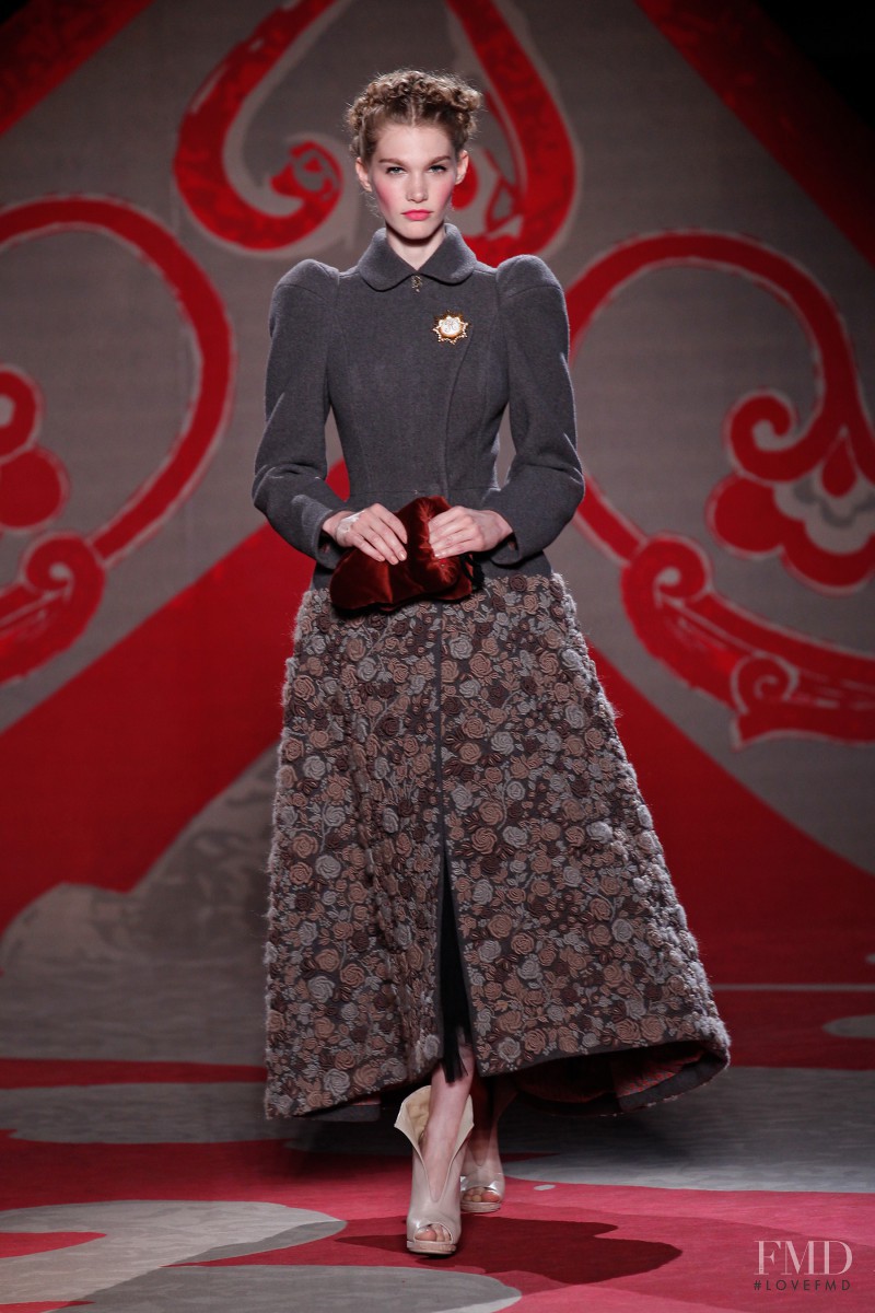 Irina Nikolaeva featured in  the Ulyana Sergeenko fashion show for Autumn/Winter 2012