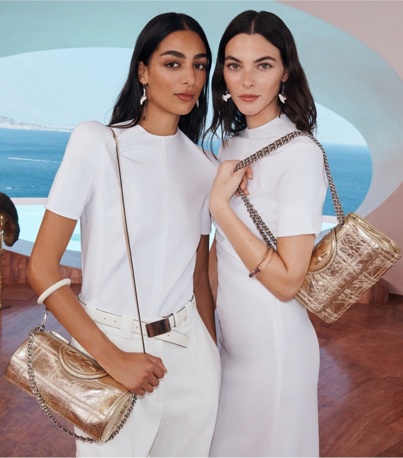 Nora Attal featured in  the Tory Burch advertisement for Holiday 2023