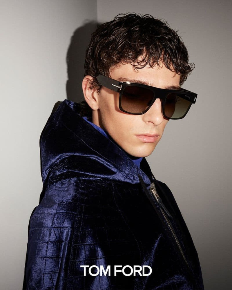 Luc Benoit featured in  the Tom Ford advertisement for Fall 2023