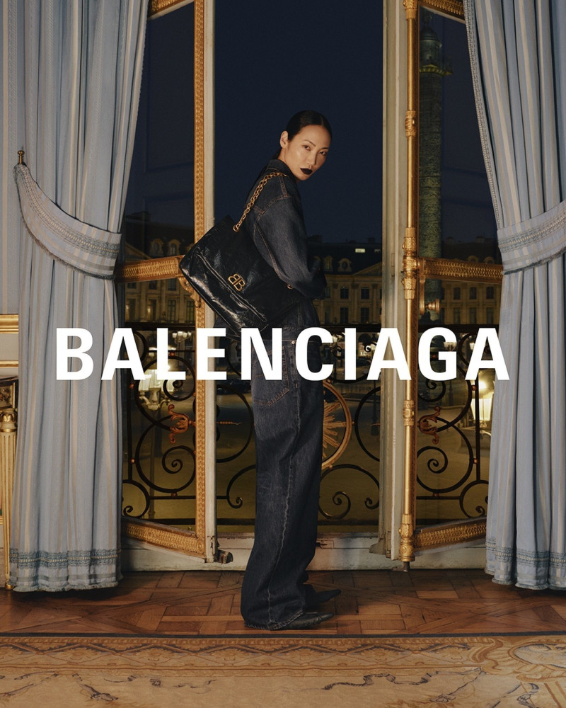 Soo Joo Park featured in  the Balenciaga advertisement for Spring 2024