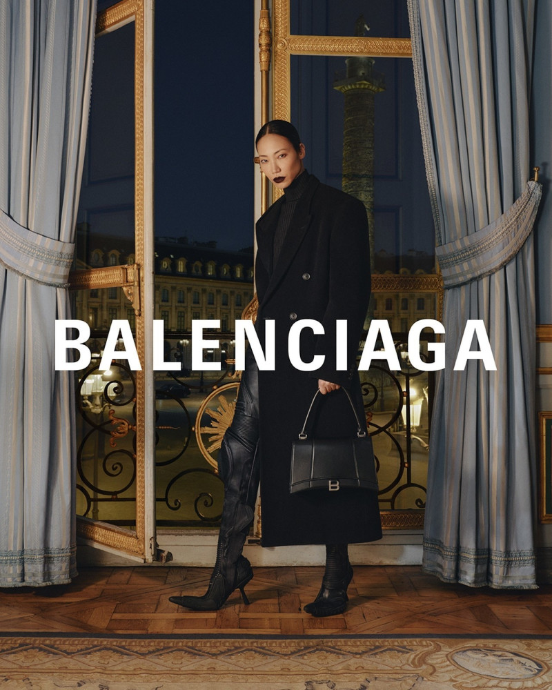 Soo Joo Park featured in  the Balenciaga advertisement for Spring 2024