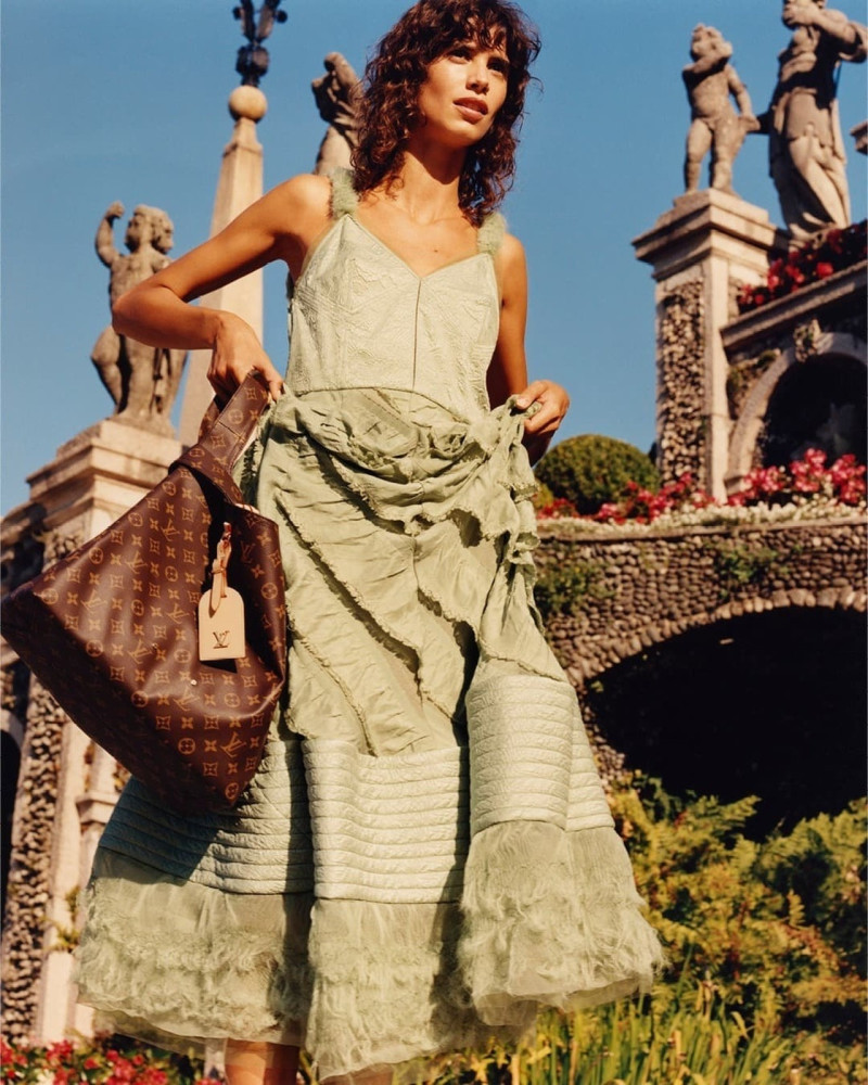 Mica Arganaraz featured in  the Louis Vuitton advertisement for Cruise 2024