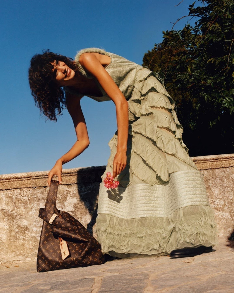 Mica Arganaraz featured in  the Louis Vuitton advertisement for Cruise 2024