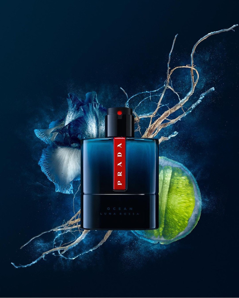 Prada Fragrance Luna Rossa Ocean fragrance advertisement for Autumn/Winter 2021