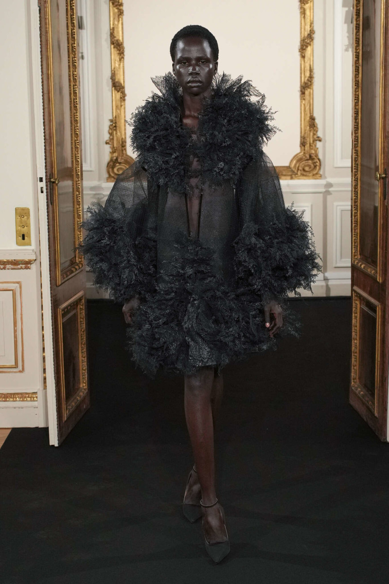 Naomi Apajok featured in  the Ashi Studio fashion show for Spring/Summer 2024