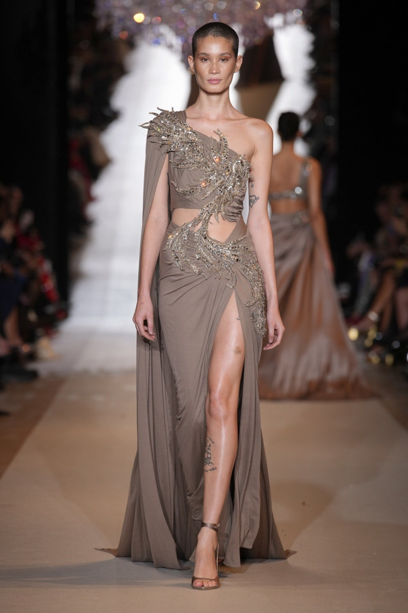Katia Andre featured in  the Zuhair Murad fashion show for Spring/Summer 2024
