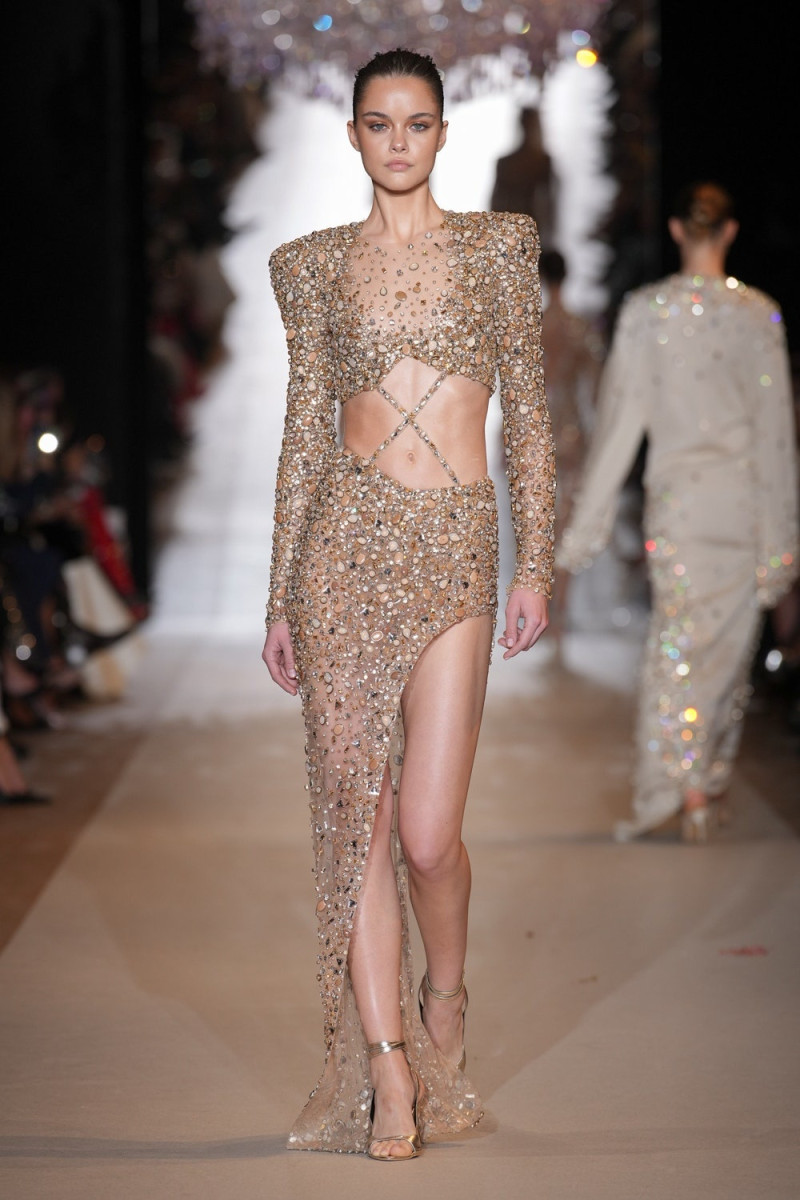 Marija Zezelj featured in  the Zuhair Murad fashion show for Spring/Summer 2024