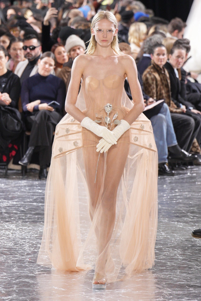 Alex Consani featured in  the Jean Paul Gaultier Haute Couture fashion show for Spring/Summer 2024