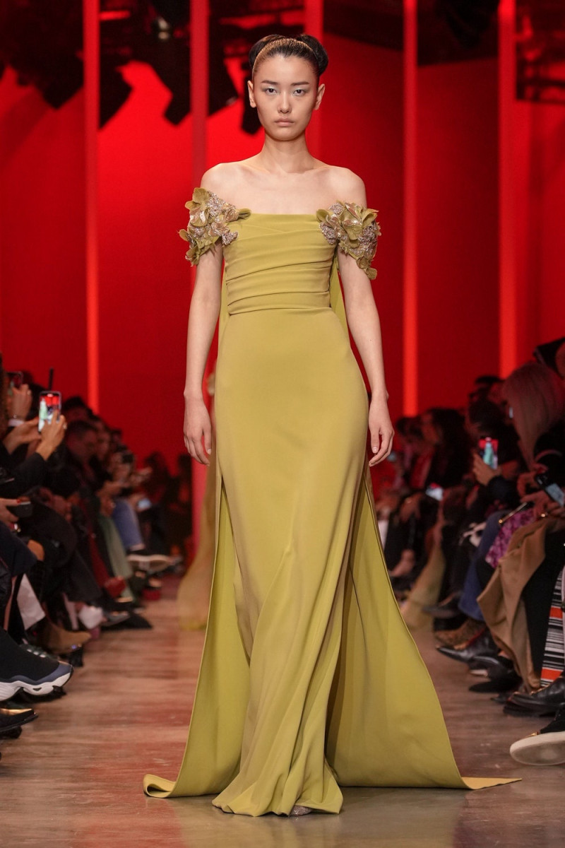 Houjing Cui featured in  the Elie Saab Couture fashion show for Spring/Summer 2024