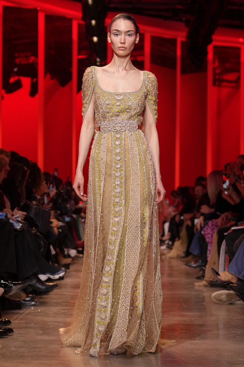 Saida Valieva featured in  the Elie Saab Couture fashion show for Spring/Summer 2024