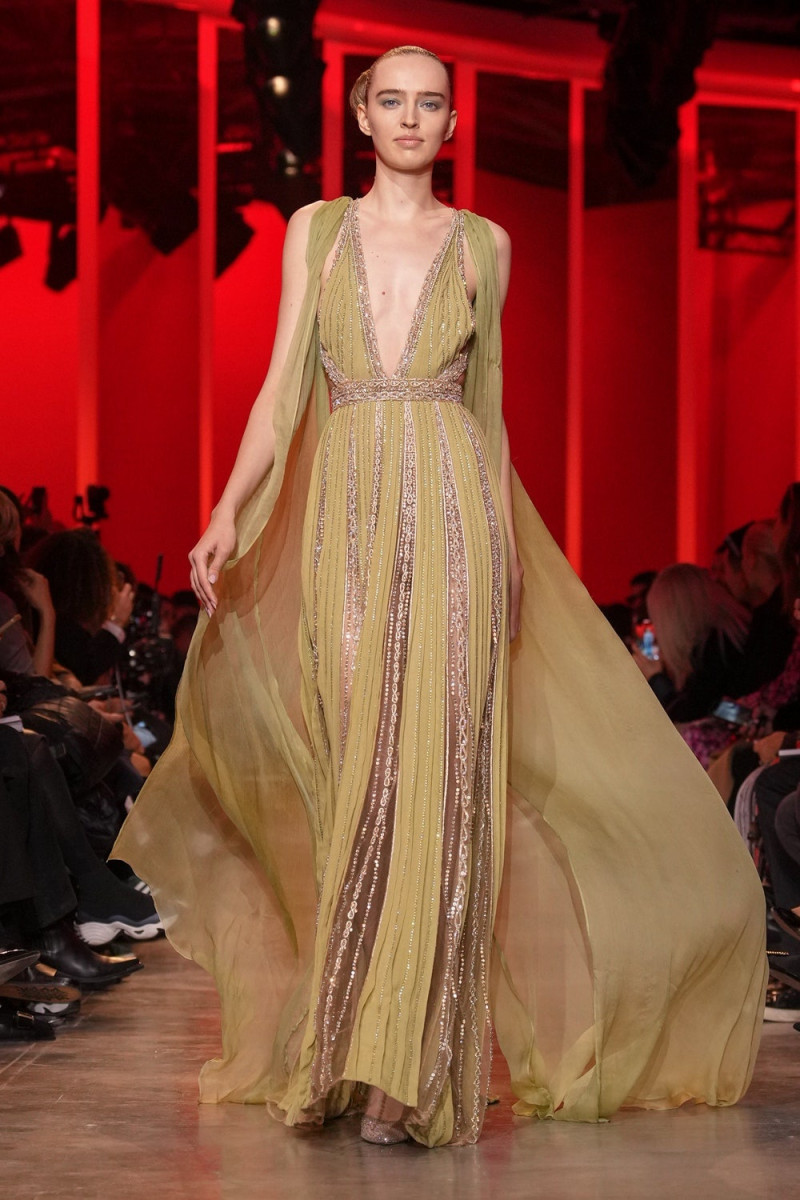 Agata Rudko featured in  the Elie Saab Couture fashion show for Spring/Summer 2024
