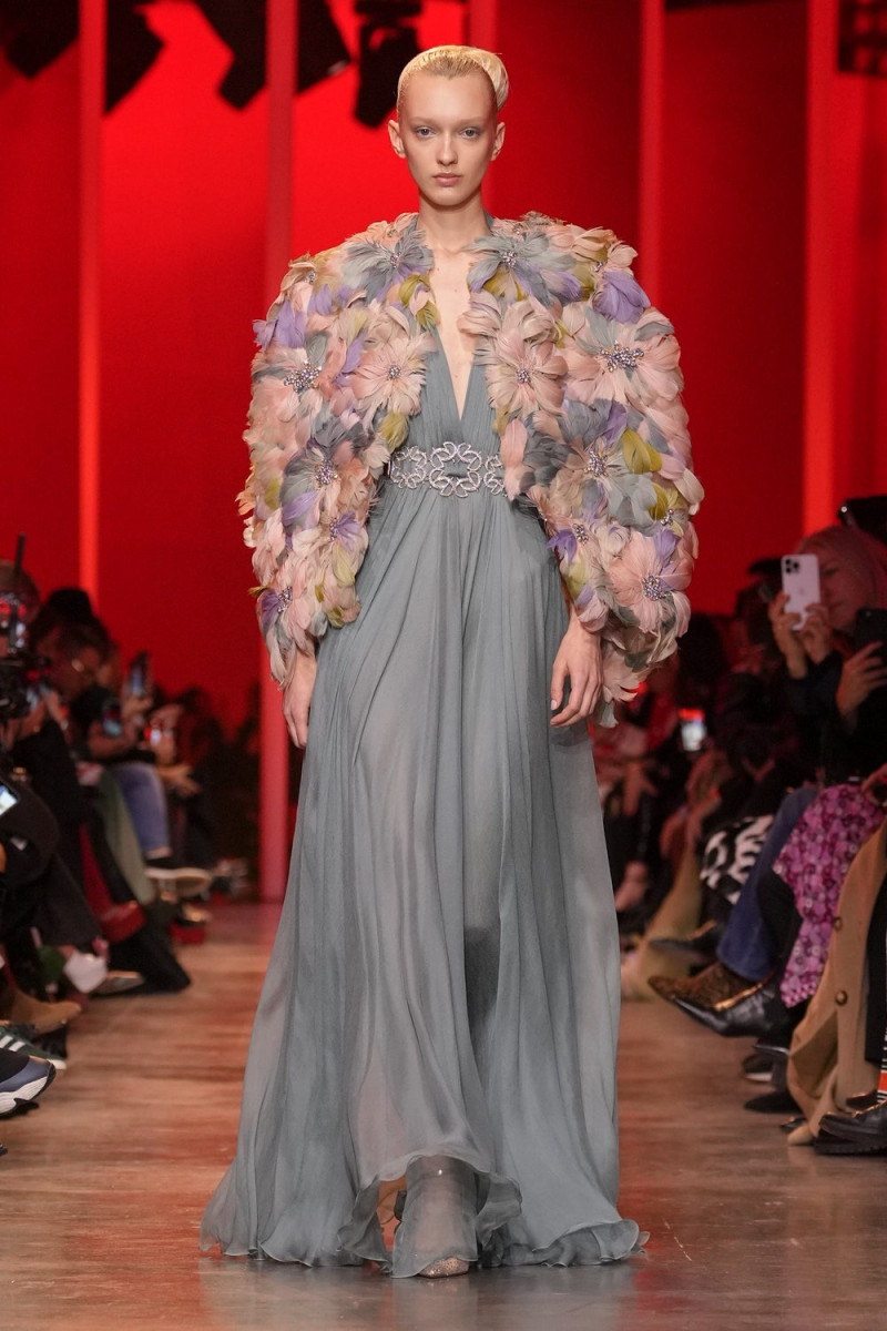 Masha Chubenko featured in  the Elie Saab Couture fashion show for Spring/Summer 2024