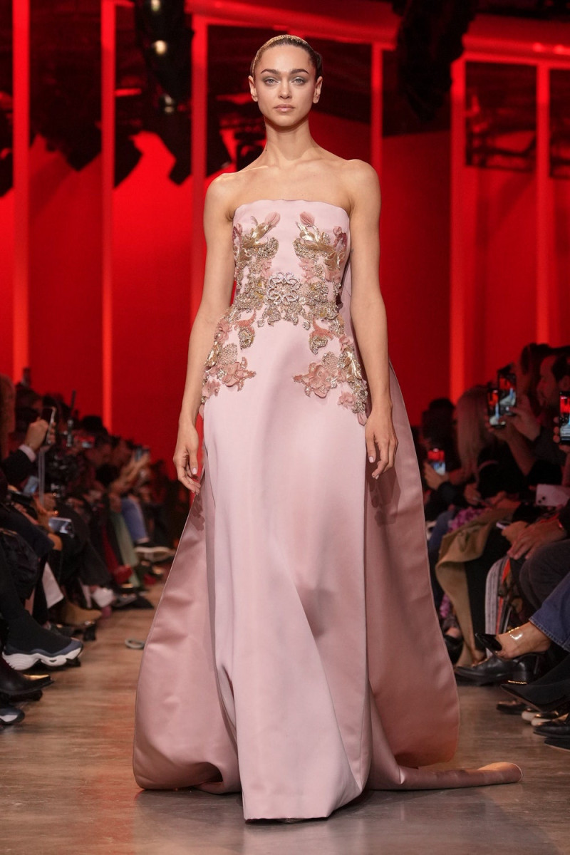 Zhenya Katava featured in  the Elie Saab Couture fashion show for Spring/Summer 2024