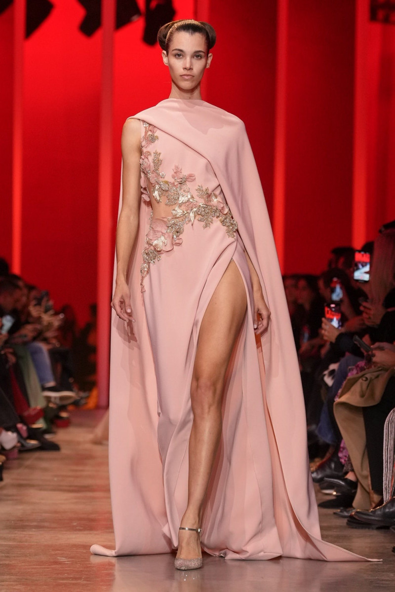 Pauline Hoarau featured in  the Elie Saab Couture fashion show for Spring/Summer 2024