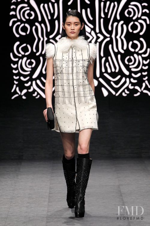 Ming Xi featured in  the Shiatzy Chen fashion show for Autumn/Winter 2012