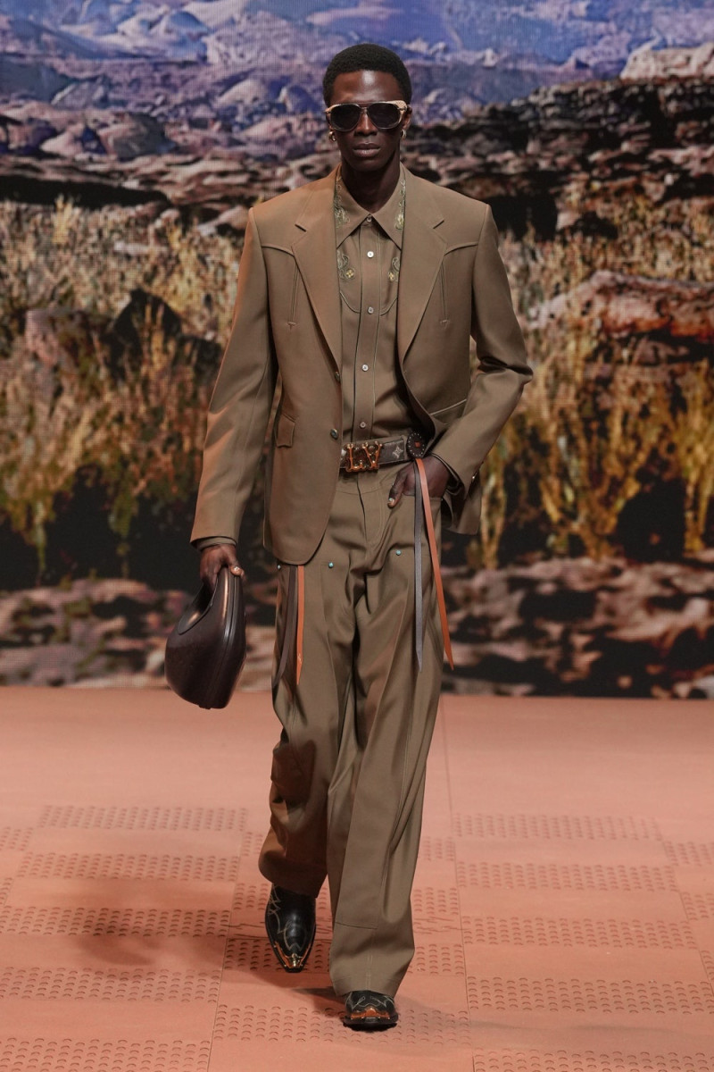 Cherif Douamba featured in  the Louis Vuitton fashion show for Autumn/Winter 2024