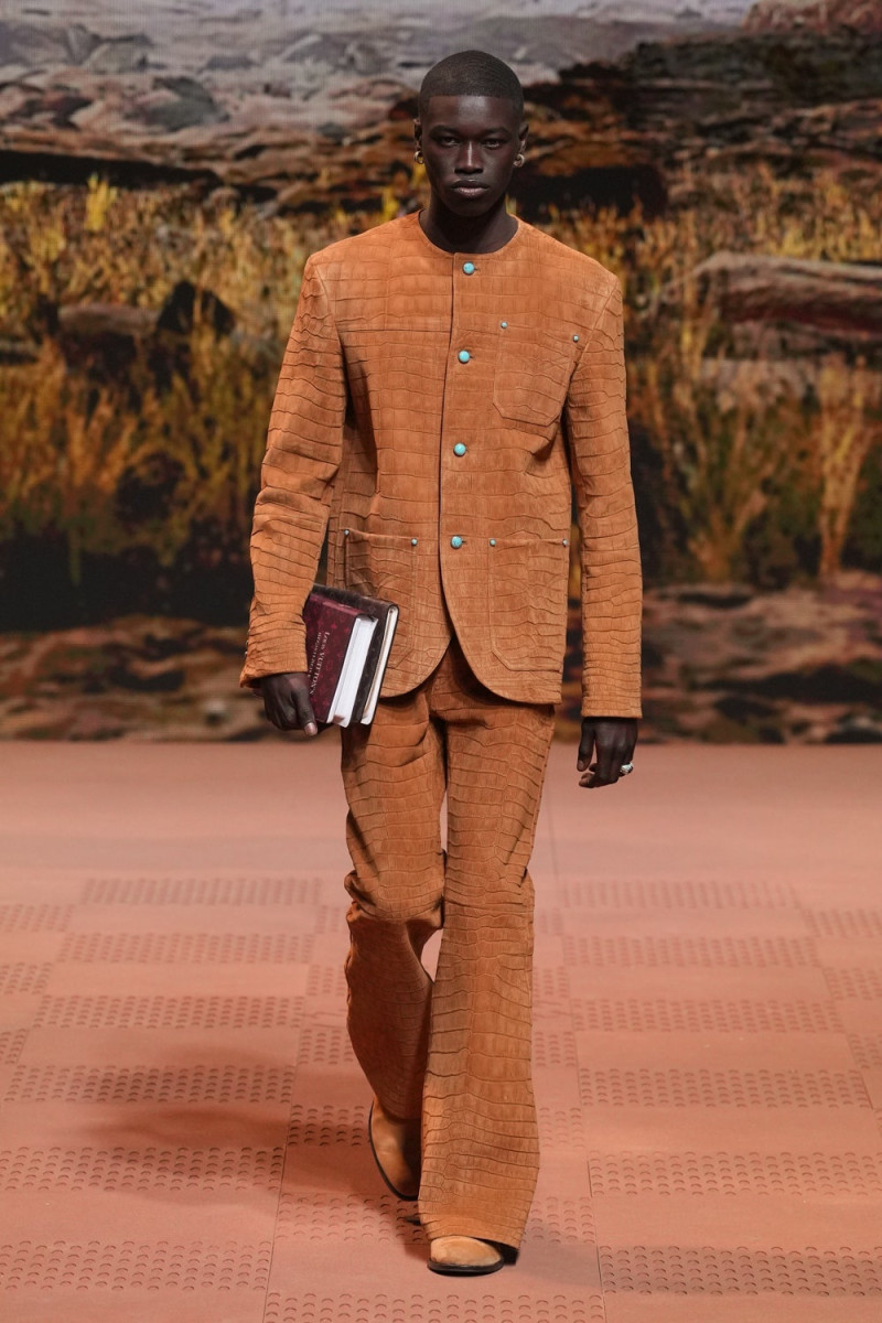 Cheikh Diakhate featured in  the Louis Vuitton fashion show for Autumn/Winter 2024