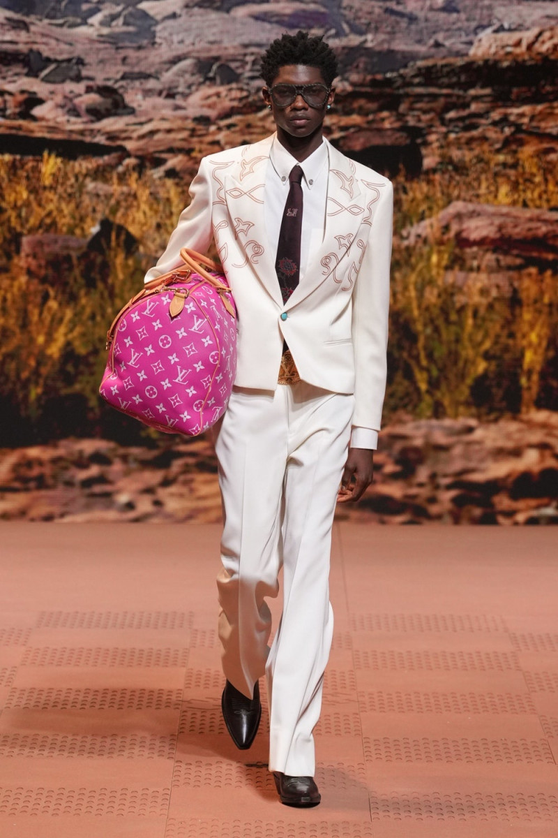 Zaquel Mendes featured in  the Louis Vuitton fashion show for Autumn/Winter 2024