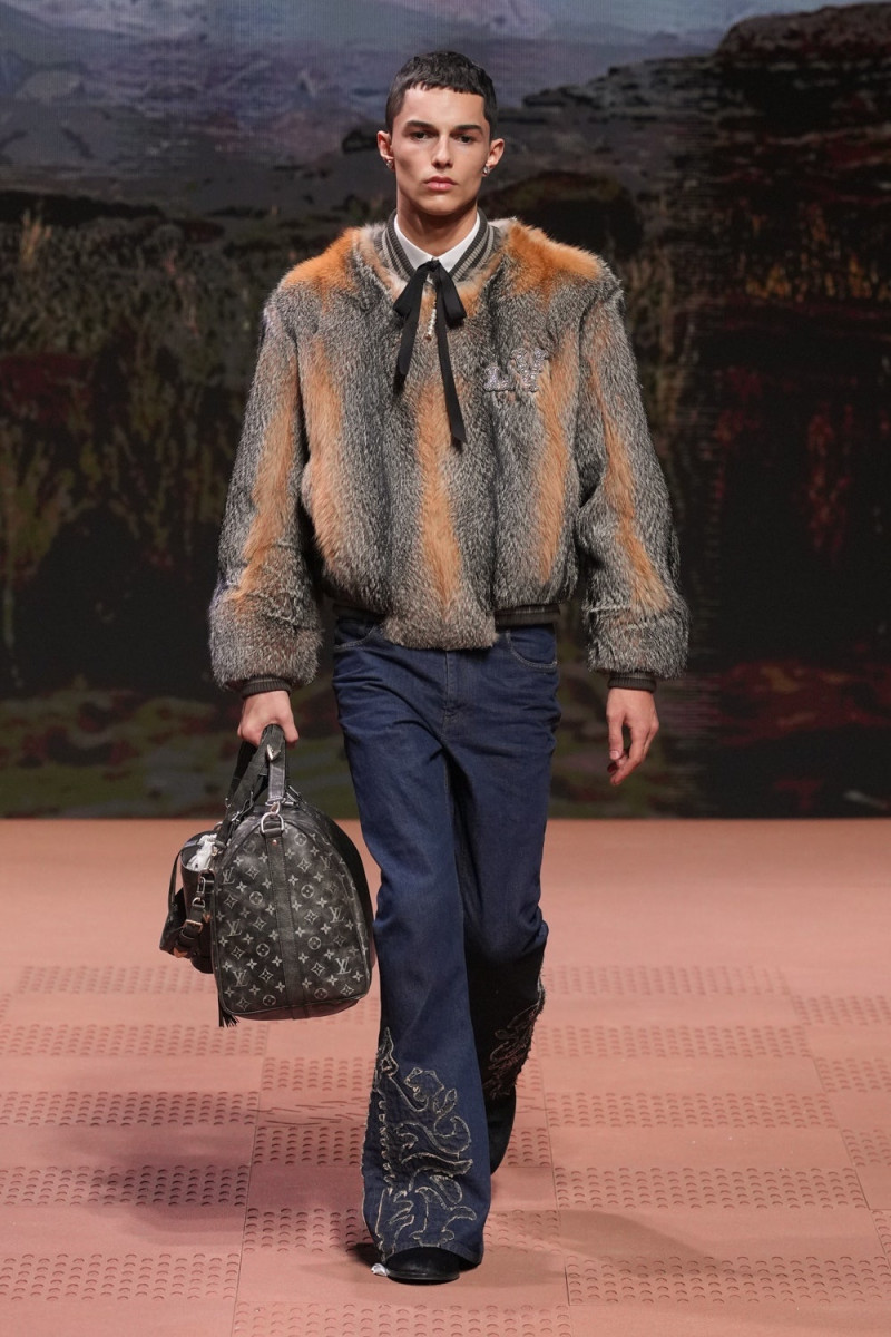 Adam Castellano featured in  the Louis Vuitton fashion show for Autumn/Winter 2024